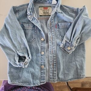 Levi's Kids Light Blue Denim Button Up